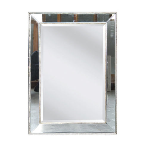 Natalia Silver Mirrored Frame Wall Mirror